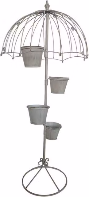 Minster Metal Garden Planter Tub, Beige, W: 35 cm, D: 35 cm, H: 130 cm