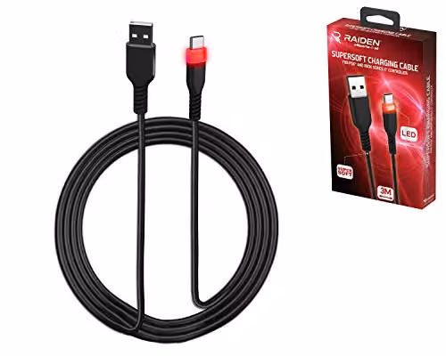 Subsonic PRO Gaming Charging Cable for PlayStation 5 and PS4, USB-A to USB-C, Black – 2