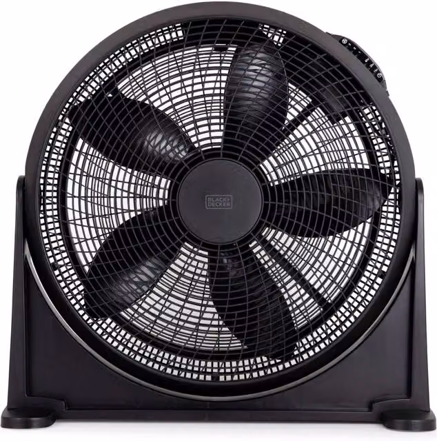 Black + Decker 20 Inch High Velocity Wall Air Circulator with Remote Control and Timer, Black