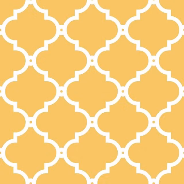 I Love Wallpaper Morocco Trellis Geometric Wallpaper in Yellow/Mustard Sample