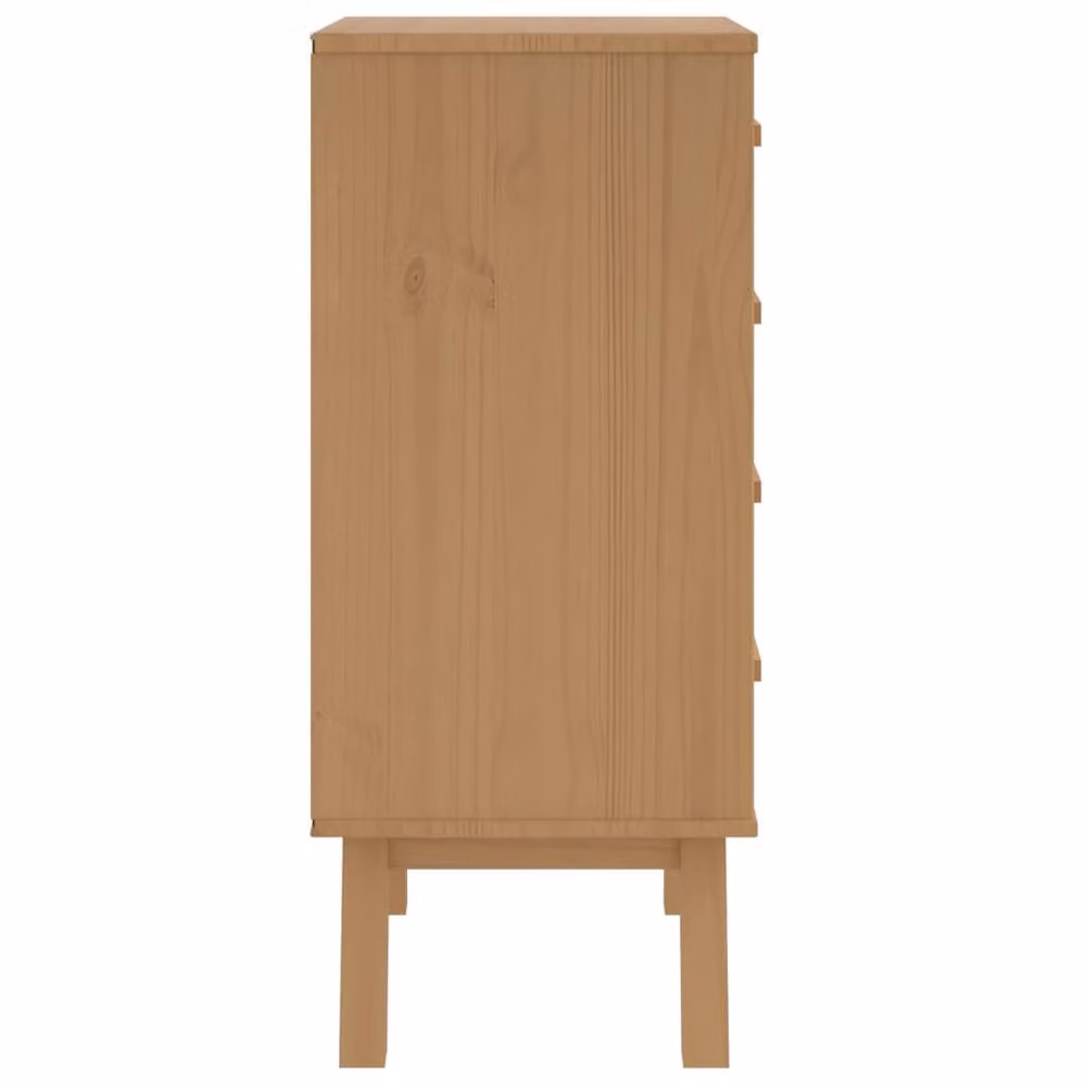 Berkfield Home Olden Bedside Cabinet in Brown Solid Pine Wood – 3