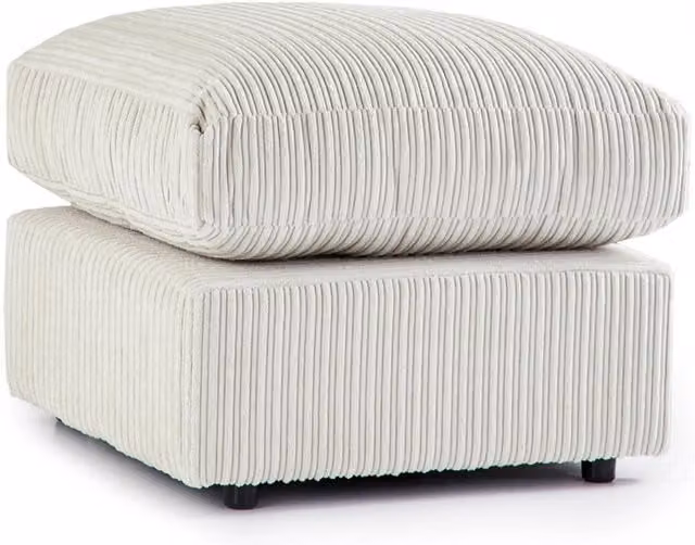 Furniture786Ltd Daly Jumbo Cord Fabric Footstool in Mink