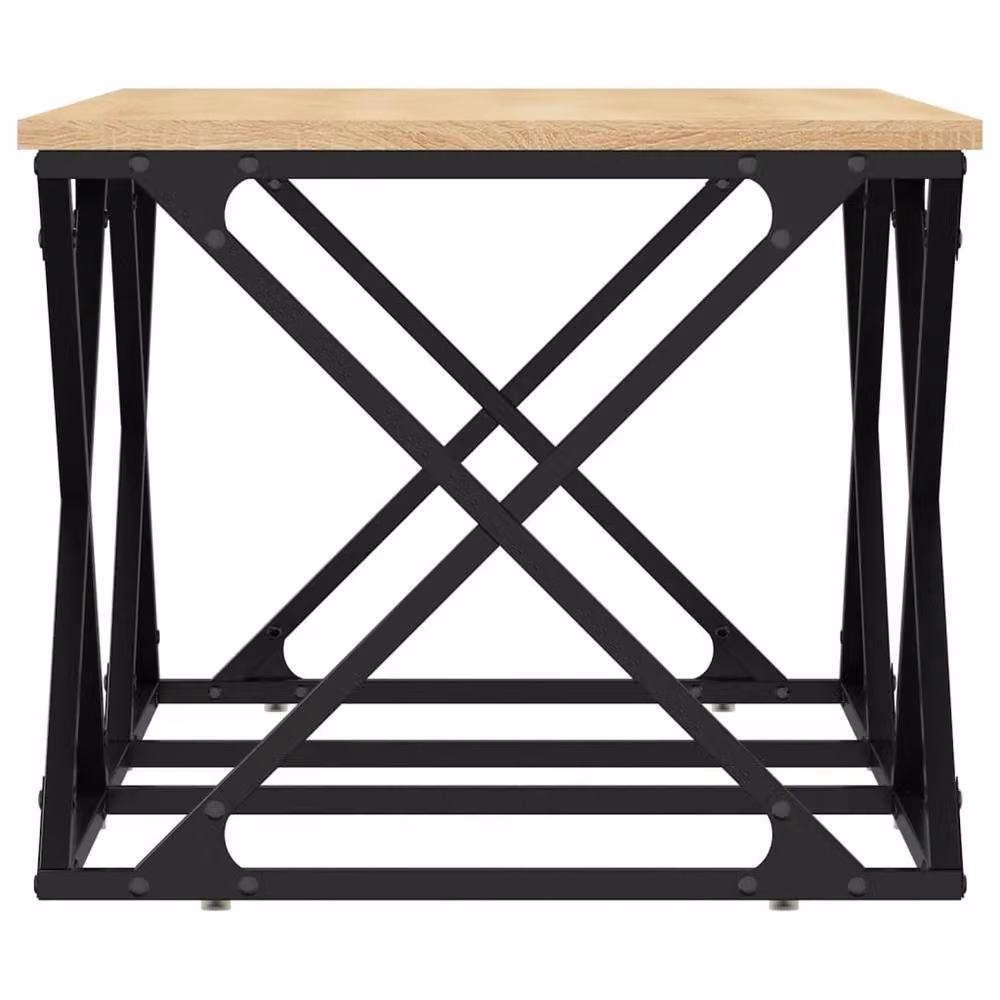 Berkfield Home Sonoma Oak Decorative Coffee Table in Brown, W/D/H: 100 x 49 x 40 cm – 4