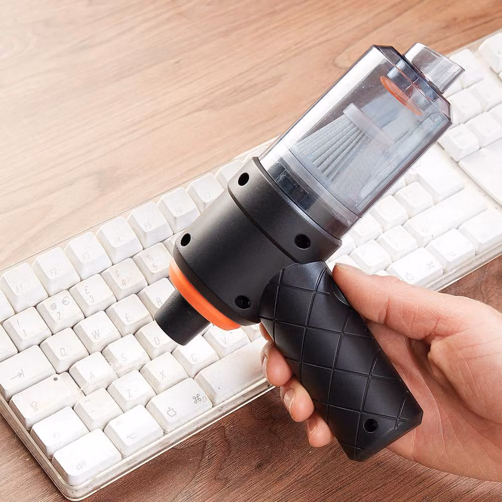 Clarsen Cordless Handheld Vacuum with 2-in-1 Blow and Suction Function, Multicolour Black and Orange, 0.1 l – 2