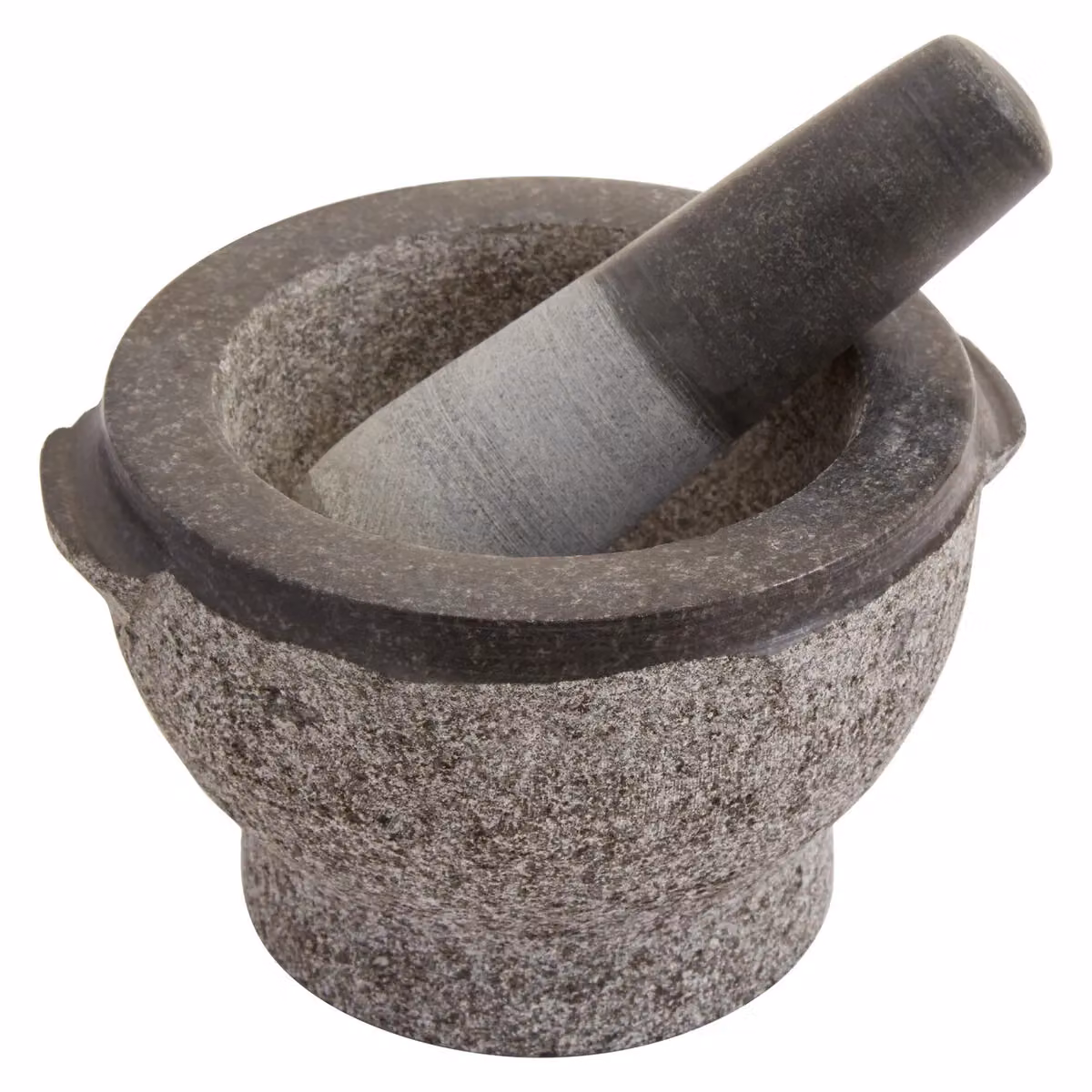 Orsina Granite Mortar and Pestle, Grey Multicolour Heavyweight Grinder with Textured Interior – 6