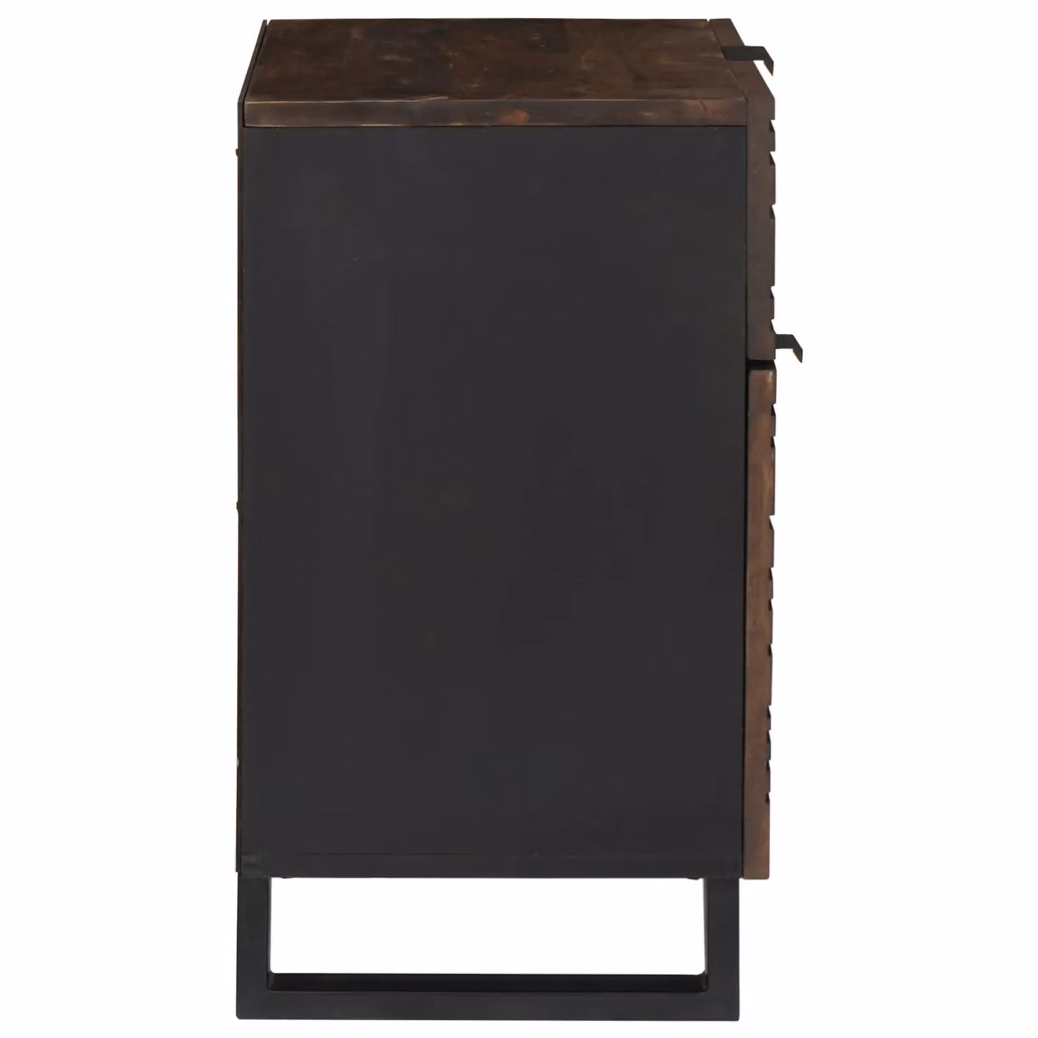 Berkfield Home Bedside Cabinet in Brown Solid Walnut Wood W/D/H: 50 x 33 x 60 cm – 3