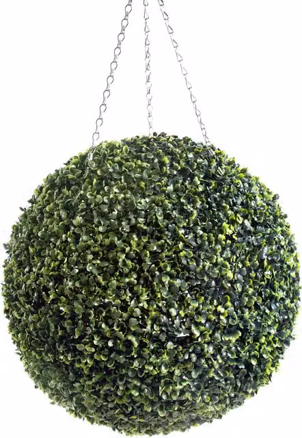 Best Artificial Green Buxus Grass Hanging Basket Topiary Ball, Diameter: 50 cm