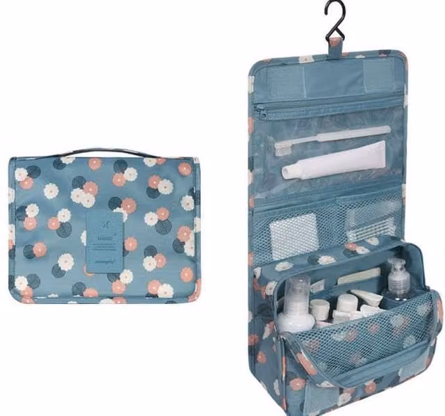 Leaper Pack of 2 Blue Foldable Fabric Portable Travel Storage Bags – 1