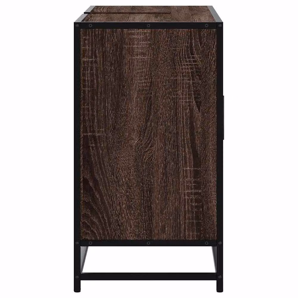 Berkfield Home Elegant Brown Oak Bathroom Sink Cabinet W/D/H: 80 x 33 x 60 cm – 5