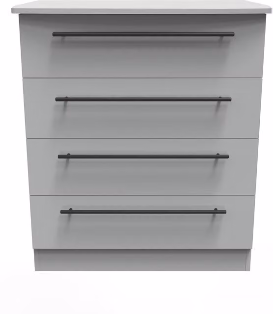2 U Howard 4 Drawer Chest in Dark Grey Matt Finish