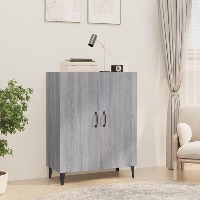 Berkfield Home Grey Sonoma Sideboard in Engineered Wood W/D/H: 70 x 34 x 90 cm