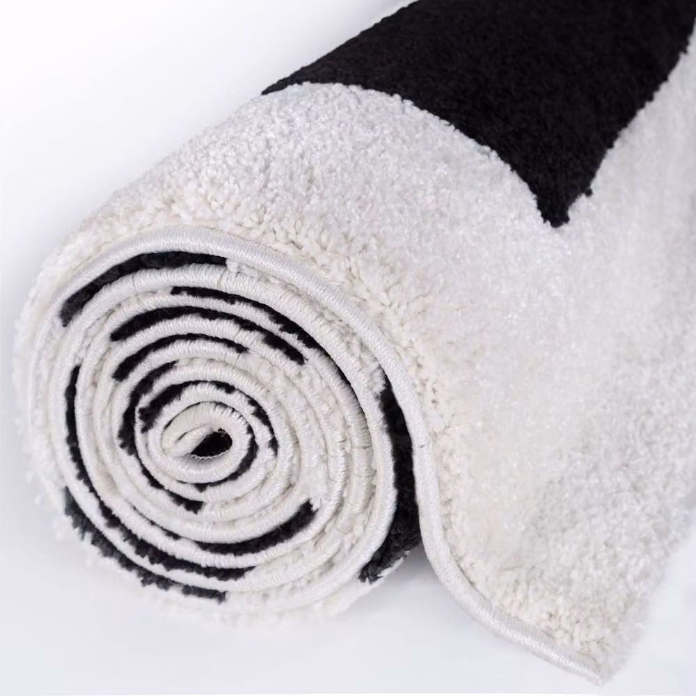 THE RUGS Joli Geometric Soft and Dense Pile Living Room and Bedroom Rug in Black, W: 80 cm, L: 150 cm – 7