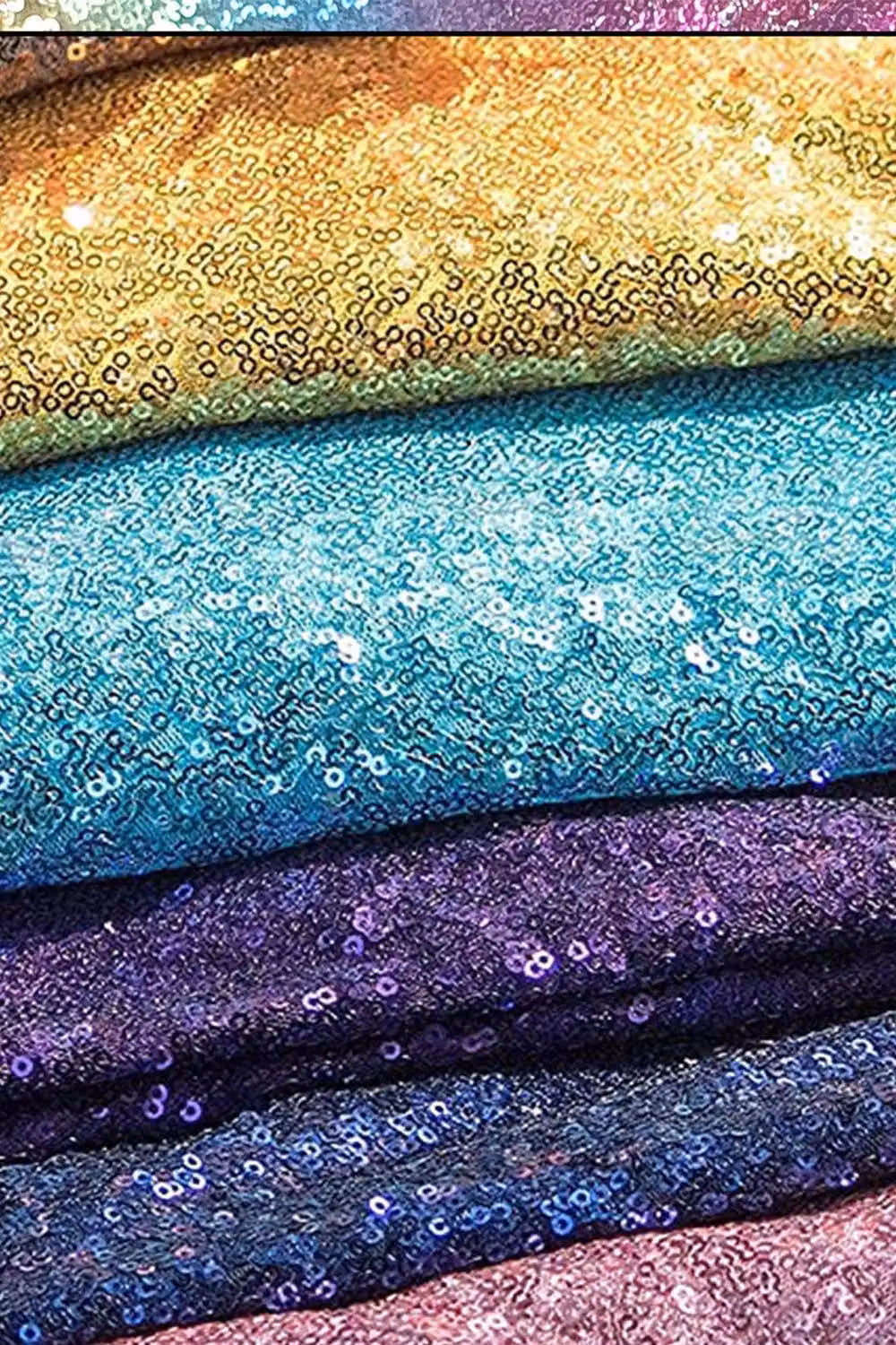 Neel Blue Rectangle Sequin Tablecloth