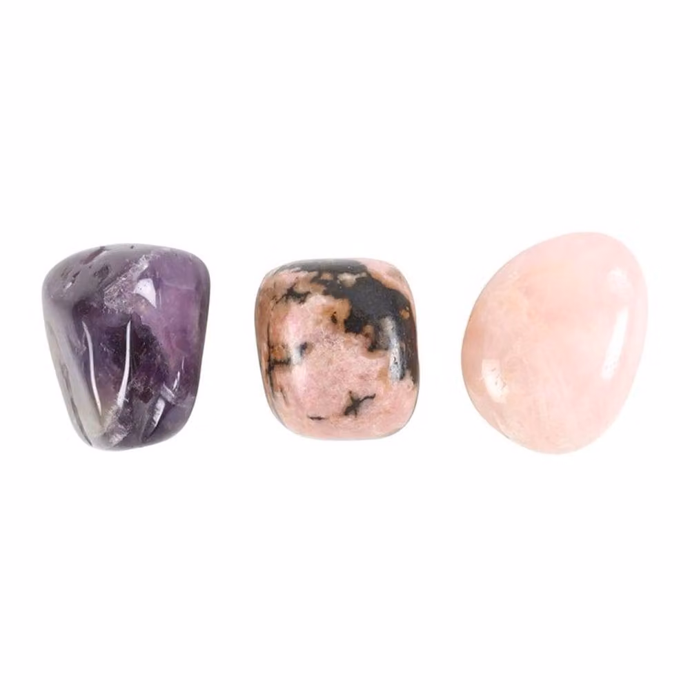 Uniqueful Love and Self Love Healing Crystal Stone Set in Pink and Multicolour – 2