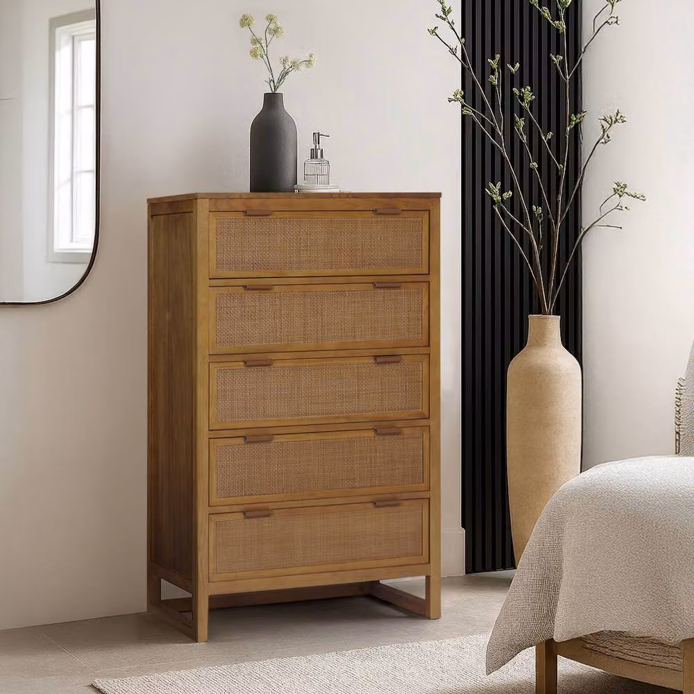 Teamson Home Hatteras Tall Bedroom Dresser Chest of Drawers in Sand – 3