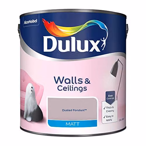 Dulux Matt Dispersion Emulsion Paint, Water Based, 2.5 l – 2