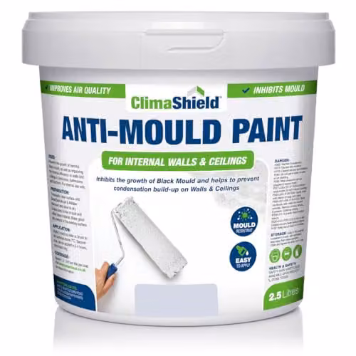 ClimaShield Anti Mould Paint in Frosted Blue, 2.5L, Water Based Mould Resistant Paint for Walls and Ceilings