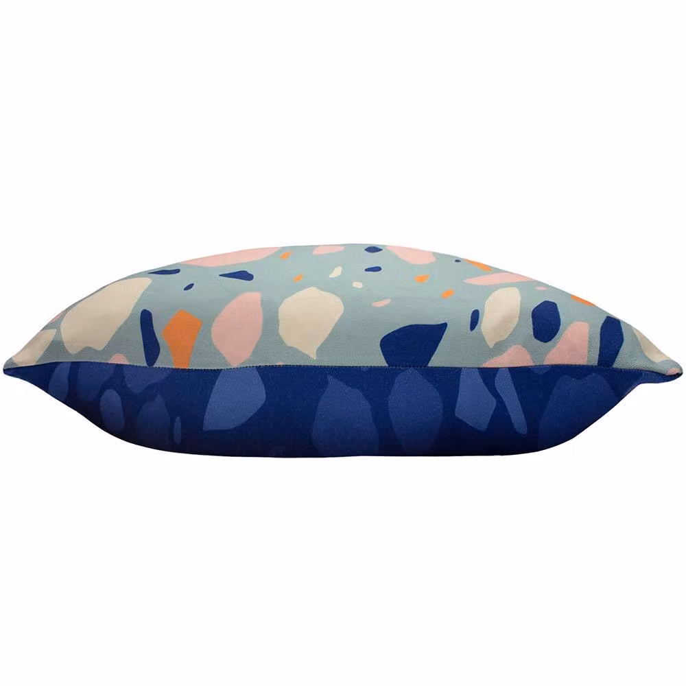 Furn Terra Abstract Graphic Rectangular Cushion in Blue and Turquoise with Removable Washable Polyester Cover – 2