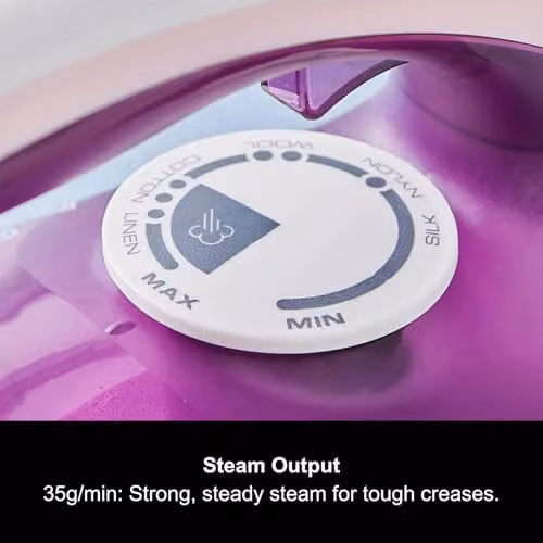 Morphy Richards Steamflow Turbo Steam Iron with Ceramic Soleplate, 2400W, Pink and White – 8