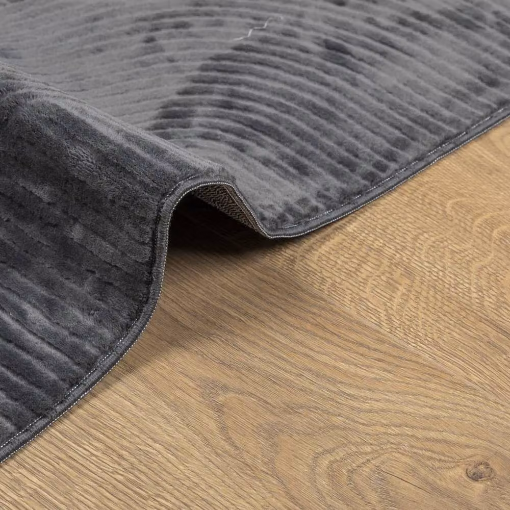 Berkfield Home IZA Short Pile Scandinavian Style Geometric Rug in Anthracite, W: 240 cm, D: 340 cm – 3