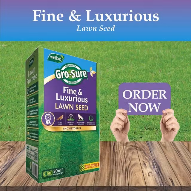 Westland Gro-Sure Fine and Luxurious Lawn Seed for Spring and Autumn