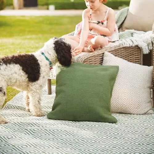 HUG RUG Woven Diamond Dark Green Rectangular Rug, W: 80 cm, L: 150 cm – 2