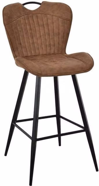 Jaipur Furniture Ltd Mala Bar Fabric Chairs, Set of 2, Brown, W50 x D61 x H107 cm – 1