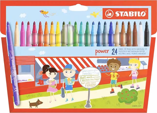 STABILO Power Medium Fibre-Tip Pens in Multicolour