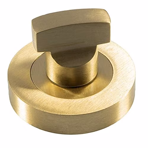 Loops Thumbturn Lock and Release Handle with Concealed Fix Round Rose in Satin Brass – 1