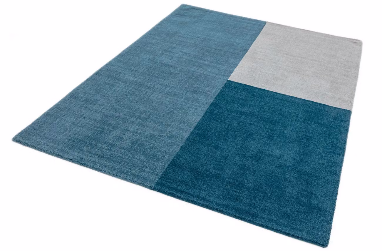 The Rug Shop UK Petrol Teal Geometric Wool Rug, W: 160 cm, D: 230 cm – 4