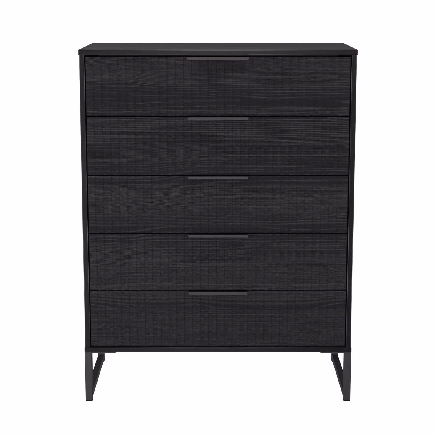 2 U Menai 5 Drawer Chest in Black, Ready Assembled – 2