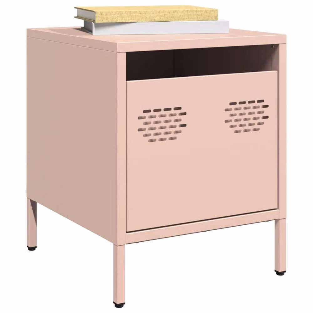 Berkfield Home Timeless Bedside Cabinet, Pink, W/D/H: 35 x 39 x 43.5 cm – 2