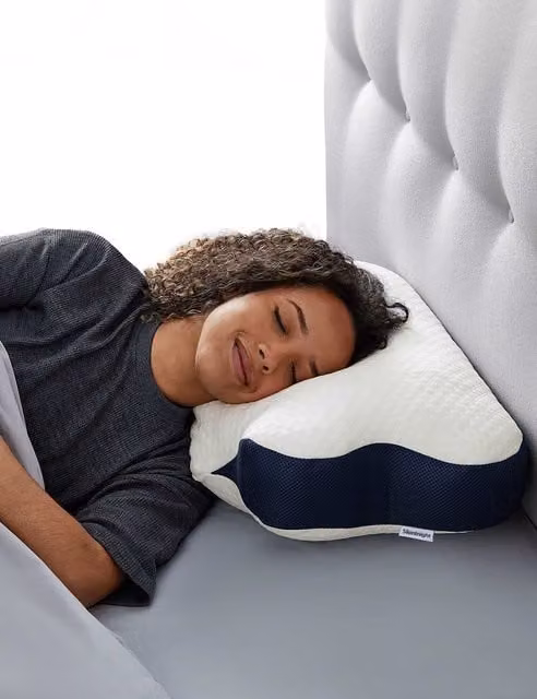 Silentnight Soft Memory Foam and Hollow Fibre Wedge Neck Care Pillow, White