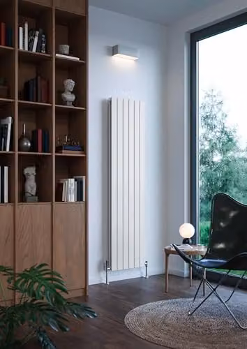 Terma White Steel Double Panel Wall Mounted Radiator H 180 x W 44 cm – 3