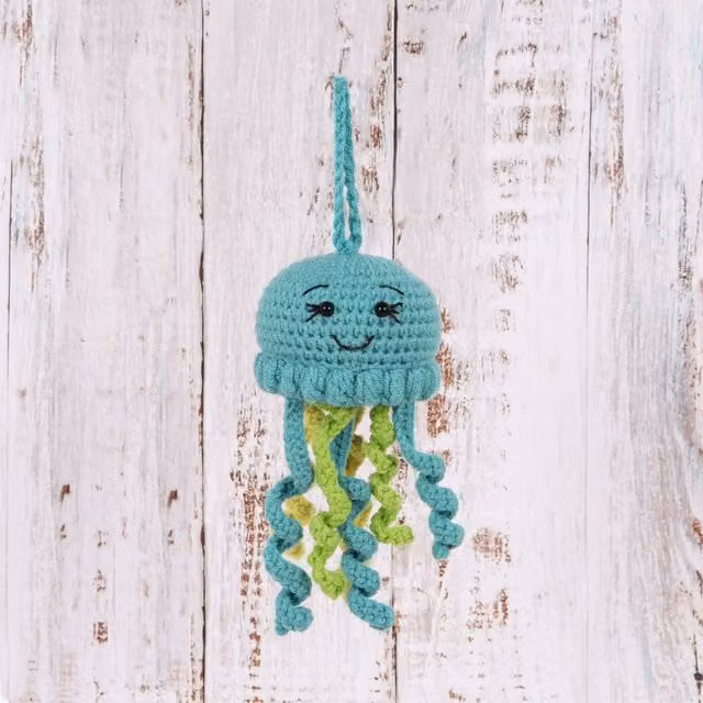 Trimits Amigurumi Crochet Kit in Blue and White, 8 cm