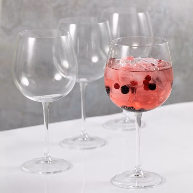 Mikasa Set of 4 Yellow Transparent Lead-Free Crystal Cocktail Gin Glasses