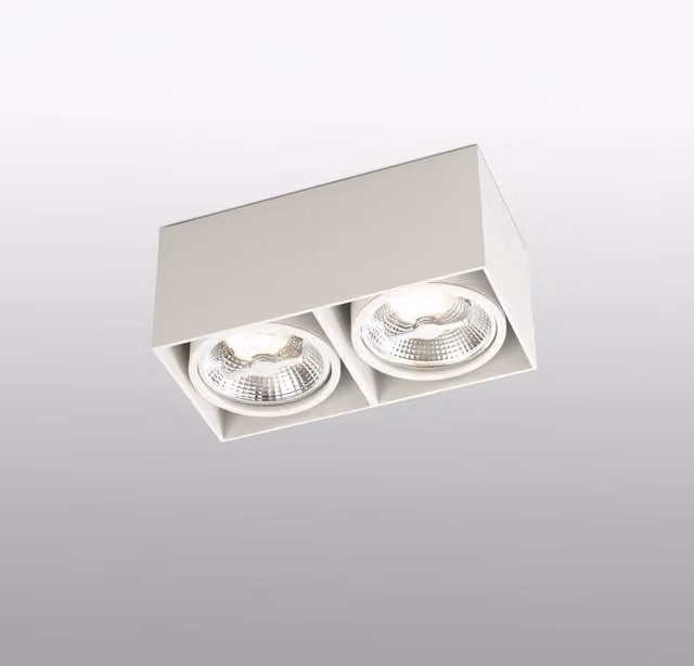 Faro Modern Square Surface Mounted Downlight, White