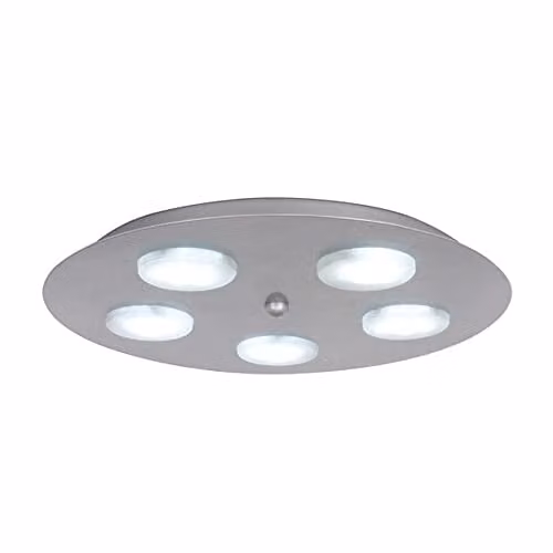 Netlighting Kyoto 5 Light Flush Ceiling Light in Grey Aluminium