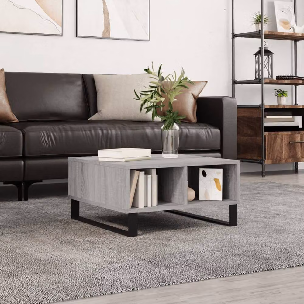 Berkfield Home Decorative Coffee Table in Grey Sonoma, W/D/H: 60 x 60 x 30 cm – 2