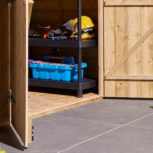 Rowlinson Premier Shiplap Windowless Double Door Apex Shed in Brown, W: 182.88 cm, D: 244.0 cm, H: 220.0 cm – 3