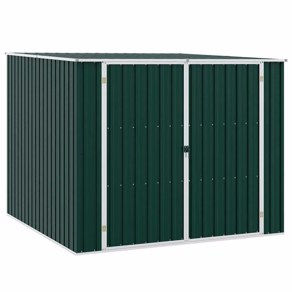 Berkfield Home Garden Shed in Green Galvanised Steel, W/D/H: 195 x 198 x 159 cm – 2