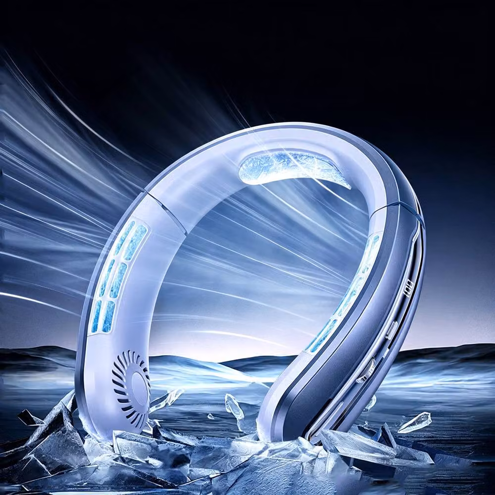 Quipulse Portable Neck Fan with Surrounding Cool Air in Blue – 2