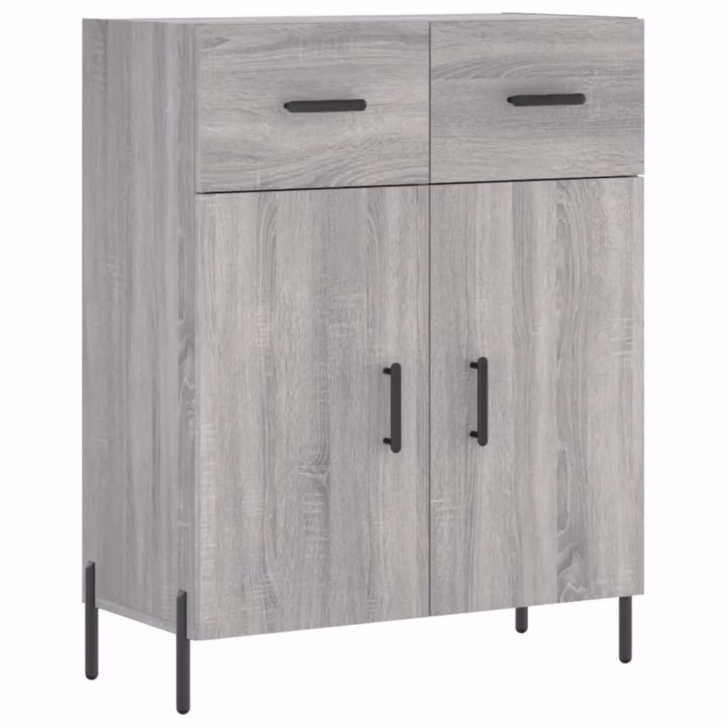 Berkfield Home Grey Sonoma Sideboard in Engineered Wood, W: 69.5 cm, D: 34 cm, H: 90 cm – 2