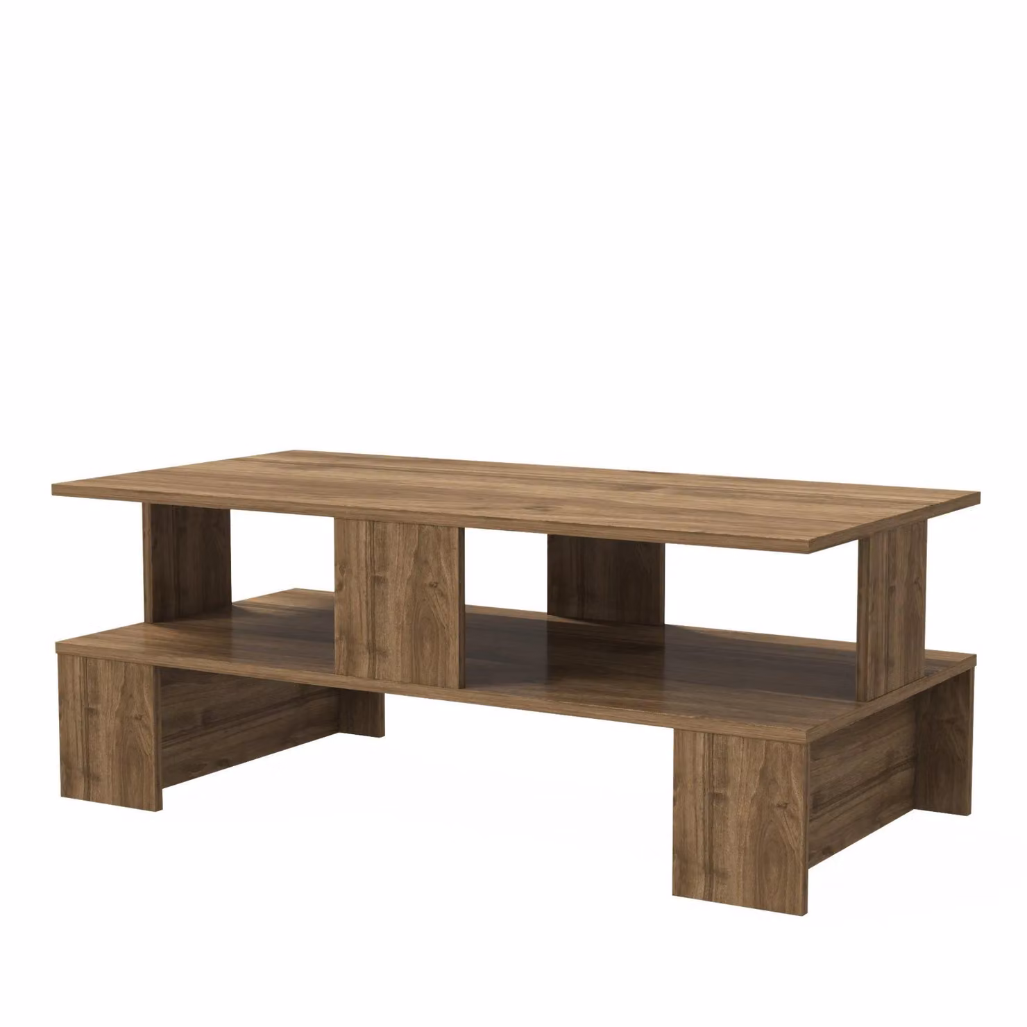 Decorotika Evans Modern Rectangular Coffee Table in Beige and Brown, W: 120 cm, D: 46.8 cm, H: 1.8 cm – 2