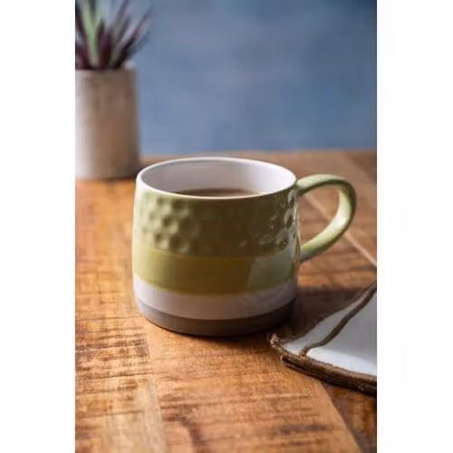 Mikasa Green Textured Ombre Stoneware Mug, 320ml – 2