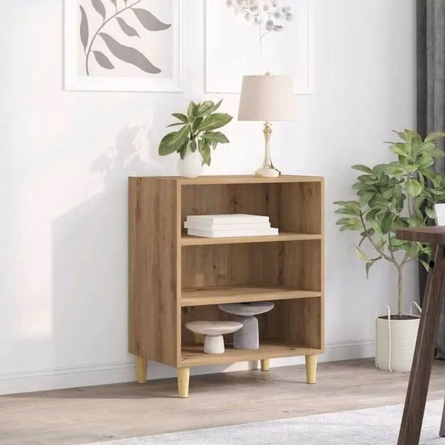 Berkfield Home Artisan Oak Sideboard in Brown, W/D/H: 57 x 35 x 75 cm – 1