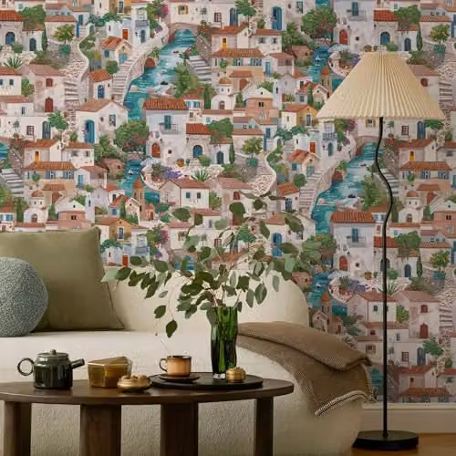 Holden Decor Odyssey Italian Buildings Mediterranean Vibe Multicolour Wallpaper – 2