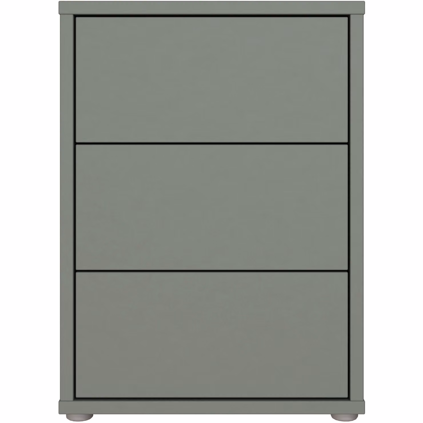 Furniture To Go Alice Springs Bedside Cabinet with 3 Push-Open Drawers in Terracotta and Sage Green – 2
