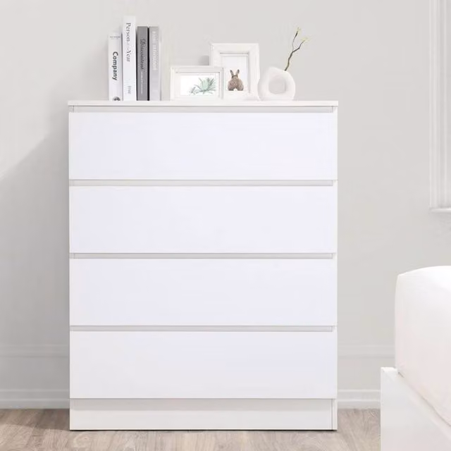 Birlea Oslo Modern 4 Drawer Chest in White