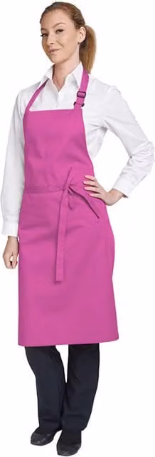 Dennys Pack of 2 Multicoloured Bib Aprons for Adults in Dark Pink, W/H: 28 x 36 in
